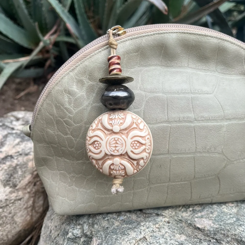 BRACCIALINI | Vintage Light Sage Crocodile-Embossed Women's Makeup Bag Pouch